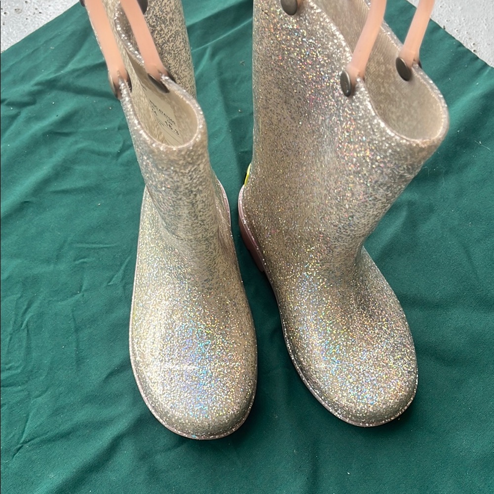 Western Chief Glitter Kids Rain Boots - Silver